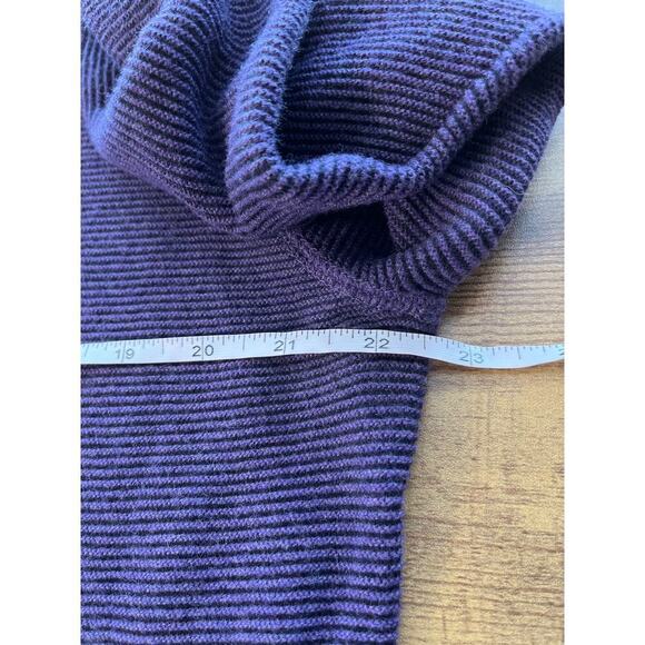 Nat Nast Luxury Mens L Purple American Fit Cashmere Blend Sweater V Neck FLAW - Picture 7 of 12